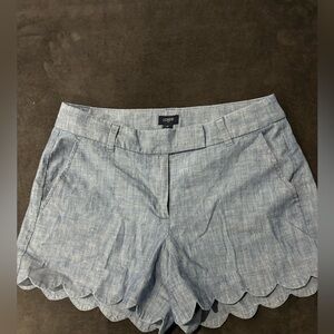 J crew scalloped shorts size 4.